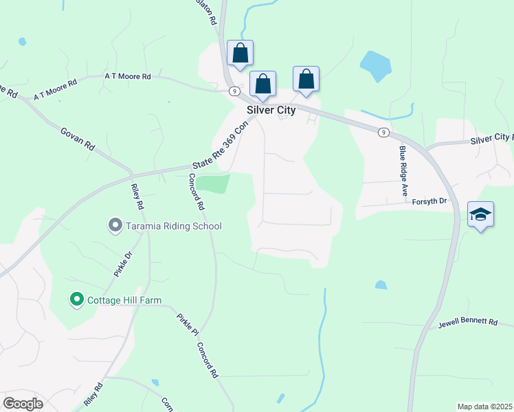 map of restaurants, bars, coffee shops, grocery stores, and more near 7920 Silversmith Drive in Cumming