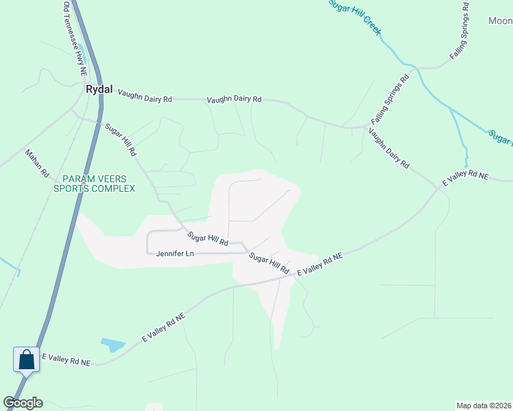 map of restaurants, bars, coffee shops, grocery stores, and more near 21 Moriah Way in Rydal