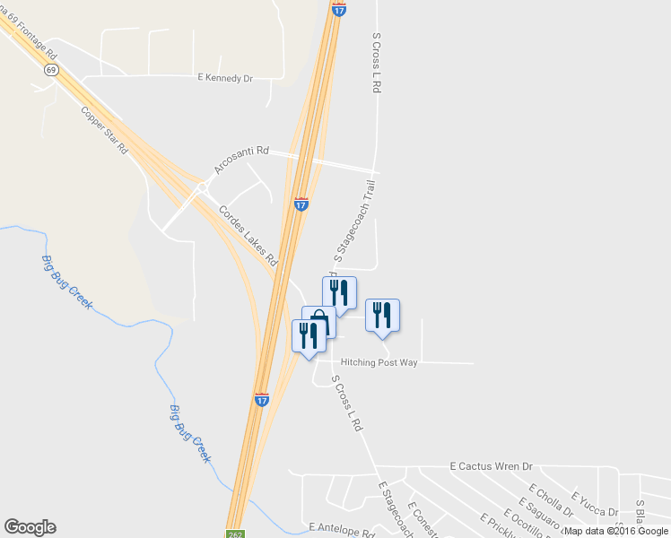 map of restaurants, bars, coffee shops, grocery stores, and more near 19845 Lichen Lane in Mayer