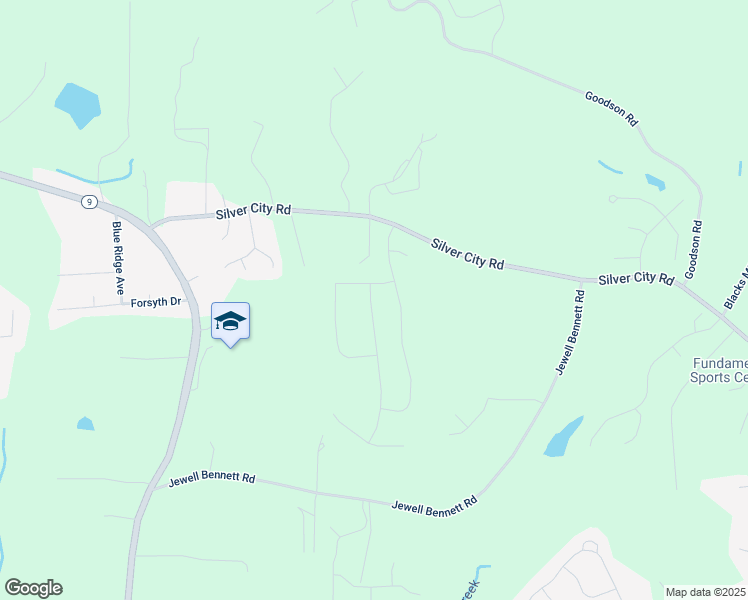 map of restaurants, bars, coffee shops, grocery stores, and more near Waggamon Way in Forsyth County