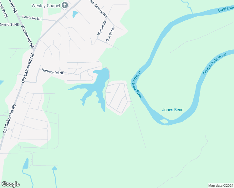 map of restaurants, bars, coffee shops, grocery stores, and more near 33 High Bluff Road Northeast in Rome