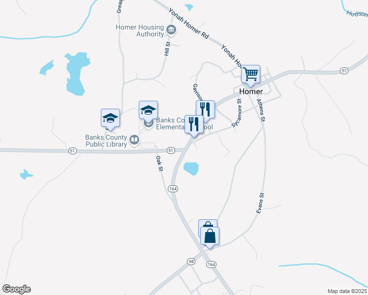 map of restaurants, bars, coffee shops, grocery stores, and more near 3097-3099 Historic Homer Highway in Homer