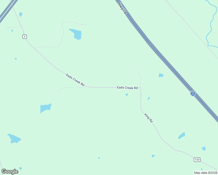 map of restaurants, bars, coffee shops, grocery stores, and more near 133 King Road in Pontotoc County