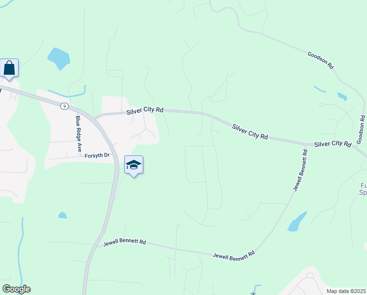 map of restaurants, bars, coffee shops, grocery stores, and more near 7170 Carruthers Way in Dawsonville