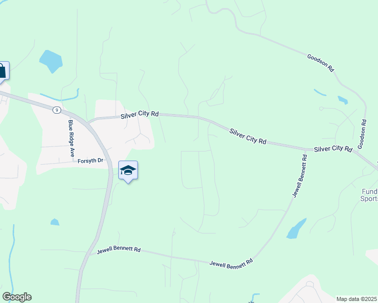 map of restaurants, bars, coffee shops, grocery stores, and more near 7135 Carruthers Way in Dawsonville