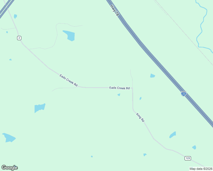 map of restaurants, bars, coffee shops, grocery stores, and more near 133 King Road in Pontotoc County