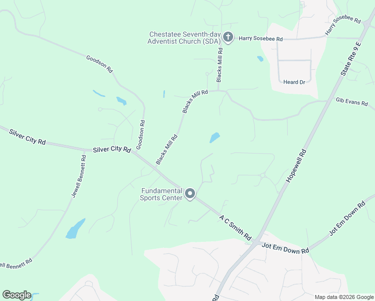 map of restaurants, bars, coffee shops, grocery stores, and more near 7580 Blacks Mill Road in Dawsonville