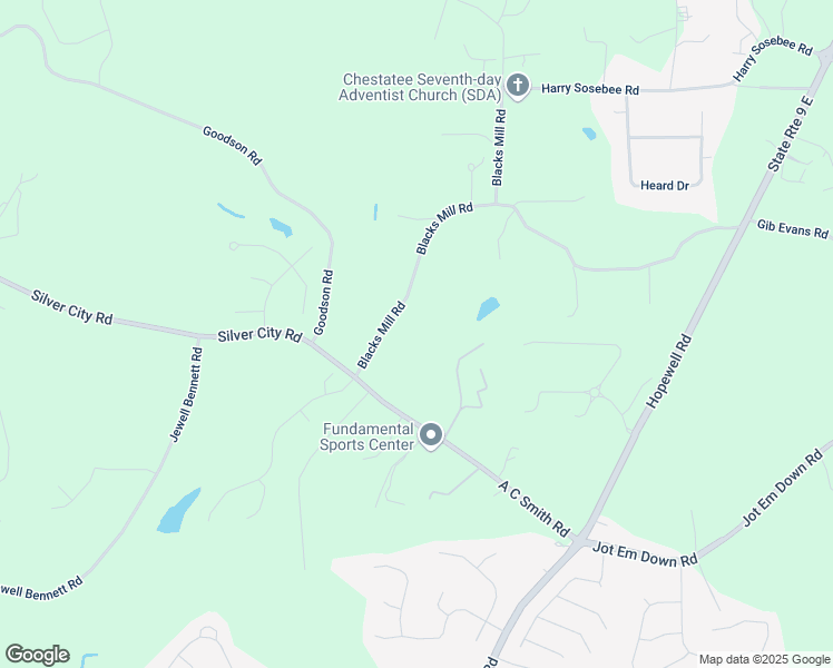 map of restaurants, bars, coffee shops, grocery stores, and more near 7580 Blacks Mill Road in Dawsonville