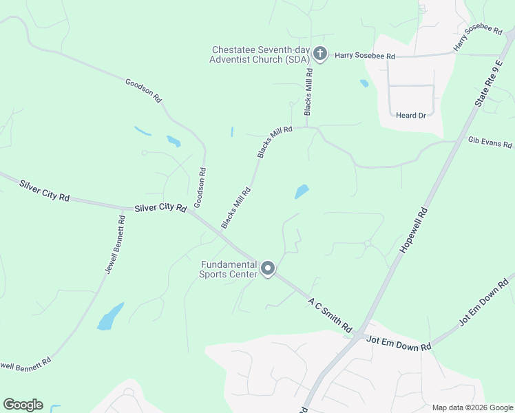 map of restaurants, bars, coffee shops, grocery stores, and more near 7580 Blacks Mill Road in Dawsonville