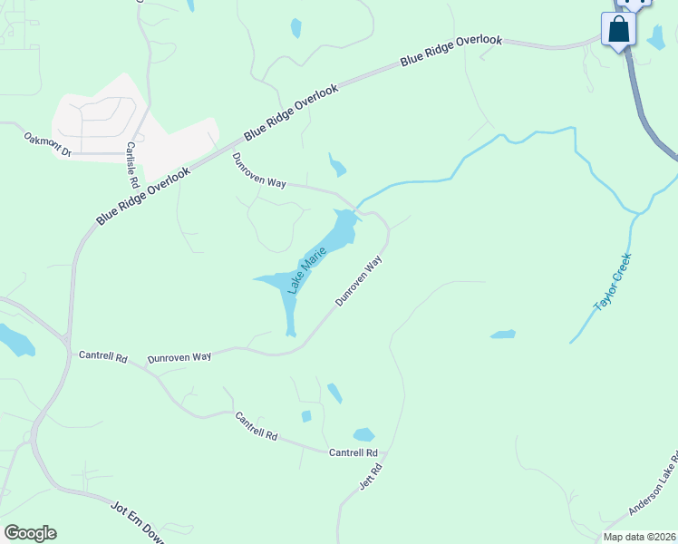 map of restaurants, bars, coffee shops, grocery stores, and more near 5565 Dunroven Way in Dawsonville