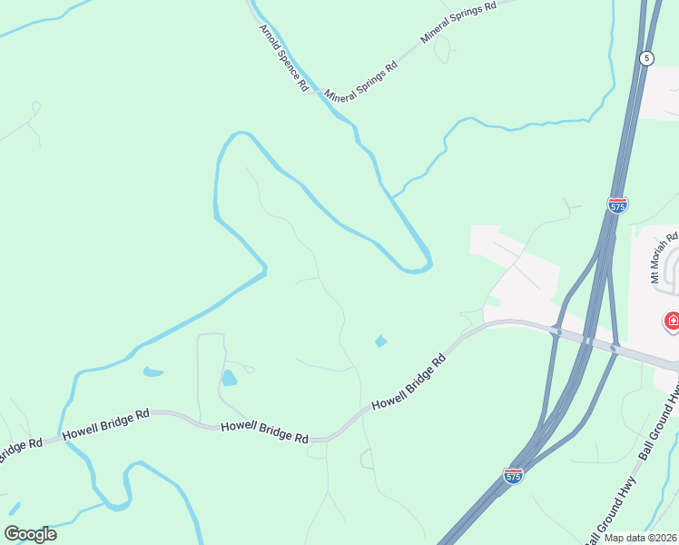 map of restaurants, bars, coffee shops, grocery stores, and more near 114 Sharp Mountain Church Rd in Ball Ground