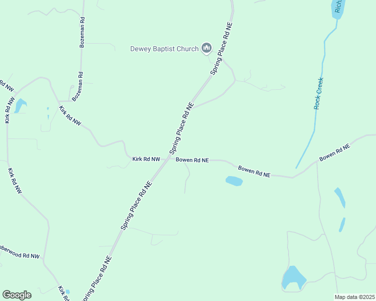 map of restaurants, bars, coffee shops, grocery stores, and more near 410 Bowen Road Northeast in White