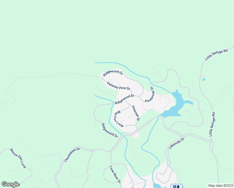 map of restaurants, bars, coffee shops, grocery stores, and more near 125 Fort Gibson Court in Waleska