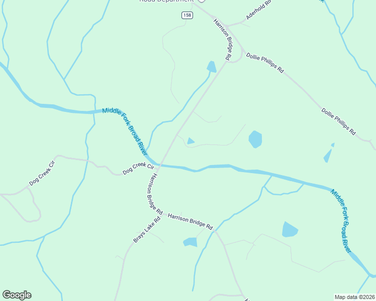 map of restaurants, bars, coffee shops, grocery stores, and more near 293 Middle Fork Lane in Carnesville