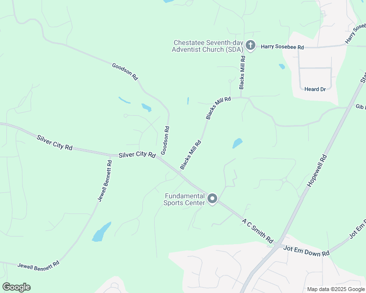 map of restaurants, bars, coffee shops, grocery stores, and more near 7575 Blacks Mill Road in Dawsonville