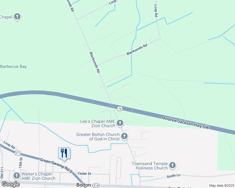map of restaurants, bars, coffee shops, grocery stores, and more near 107 Park Lane in Bolton