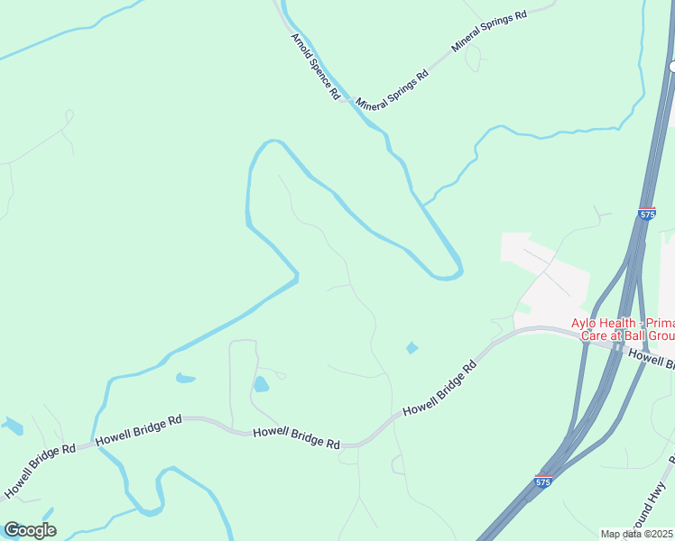 map of restaurants, bars, coffee shops, grocery stores, and more near 300 Hemlock Cove in Ball Ground