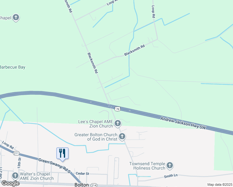 map of restaurants, bars, coffee shops, grocery stores, and more near 107 Park Lane in Bolton
