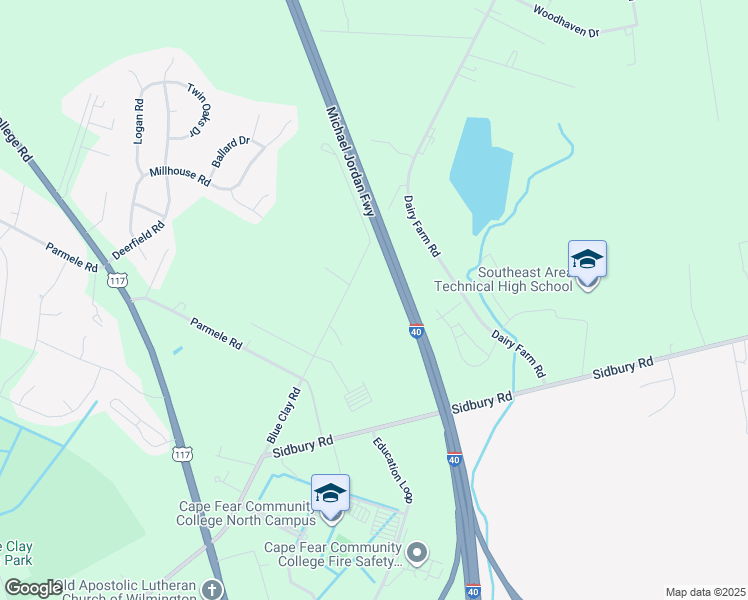 map of restaurants, bars, coffee shops, grocery stores, and more near 4800 Blue Clay Road in Castle Hayne