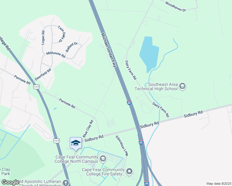 map of restaurants, bars, coffee shops, grocery stores, and more near 4800 Blue Clay Road in Castle Hayne