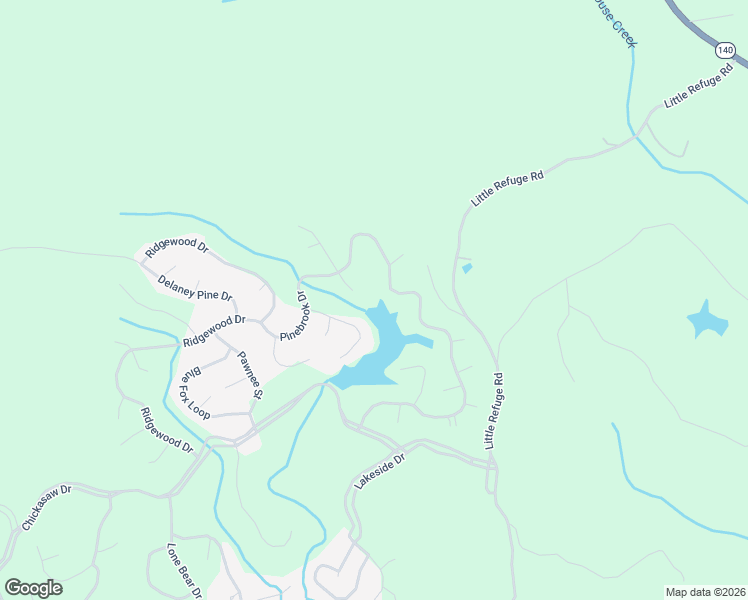 map of restaurants, bars, coffee shops, grocery stores, and more near 257 Pinebrook Drive in Waleska