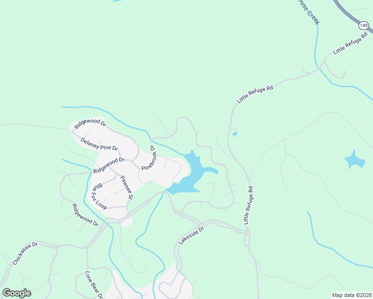 map of restaurants, bars, coffee shops, grocery stores, and more near 257 Pinebrook Drive in Waleska