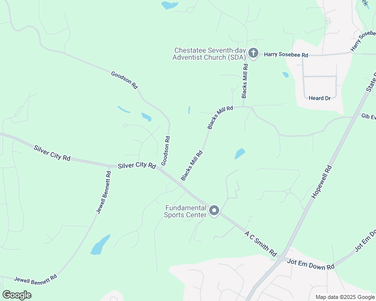 map of restaurants, bars, coffee shops, grocery stores, and more near 7575 Blacks Mill Road in Dawsonville
