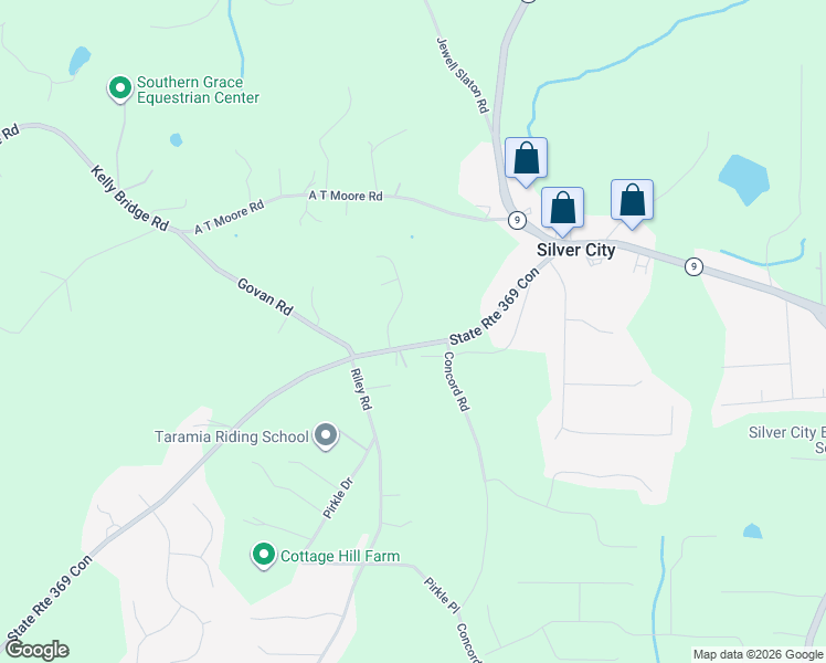map of restaurants, bars, coffee shops, grocery stores, and more near 7275 Bannister Road in Cumming