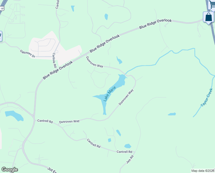 map of restaurants, bars, coffee shops, grocery stores, and more near 6090 Summer Circle in Dawsonville