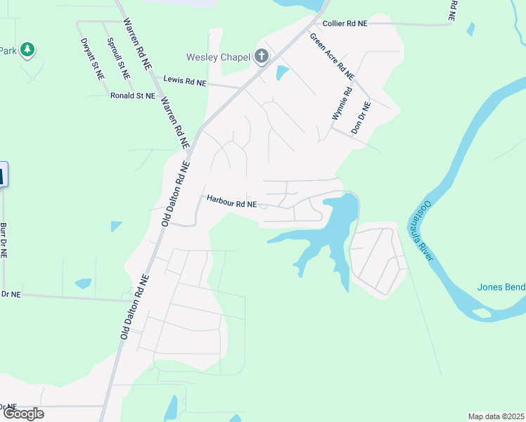 map of restaurants, bars, coffee shops, grocery stores, and more near 107 Rising Fawn Trail Northeast in Rome