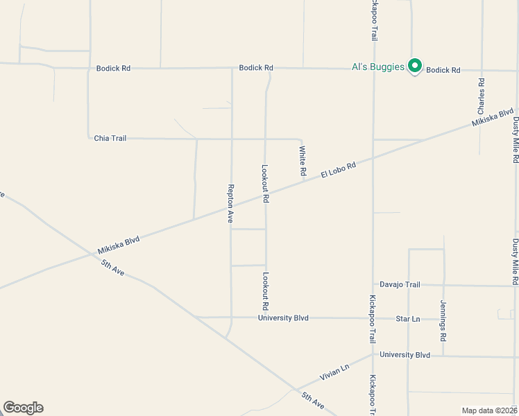 map of restaurants, bars, coffee shops, grocery stores, and more near 4475 Repton Avenue in Johnson Valley