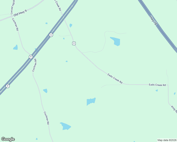 map of restaurants, bars, coffee shops, grocery stores, and more near 880 Eads Creek Road in Pontotoc County