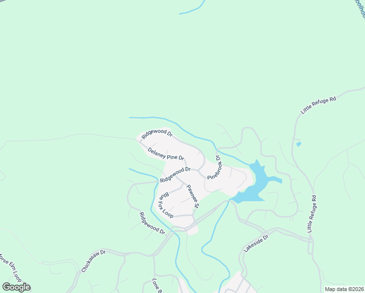 map of restaurants, bars, coffee shops, grocery stores, and more near 293 Ridgewood Drive in Waleska