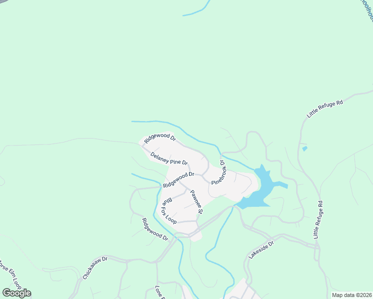 map of restaurants, bars, coffee shops, grocery stores, and more near 293 Ridgewood Drive in Waleska