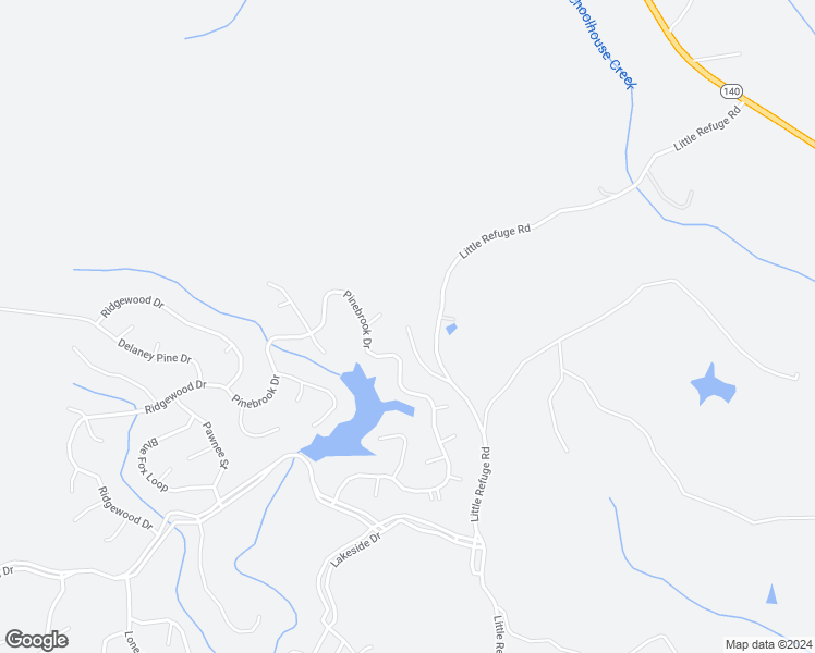 map of restaurants, bars, coffee shops, grocery stores, and more near 1998 Tower Trail in Waleska