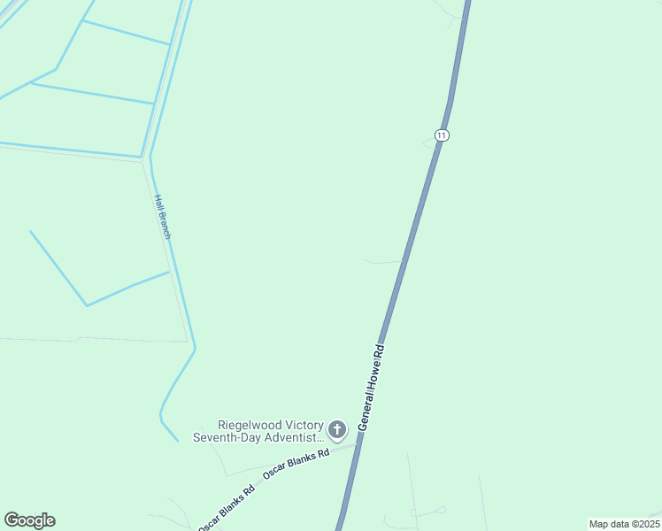 map of restaurants, bars, coffee shops, grocery stores, and more near 1111 General Howe Road in Riegelwood