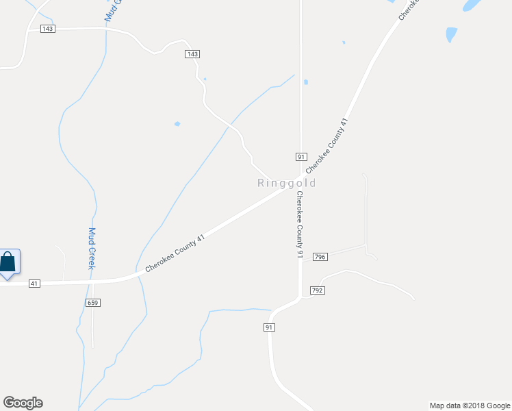 map of restaurants, bars, coffee shops, grocery stores, and more near Cherokee County 41 in Gaylesville