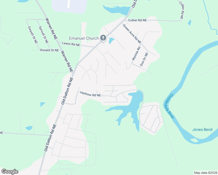 map of restaurants, bars, coffee shops, grocery stores, and more near 247 West Big Indian Trail Northeast in Rome