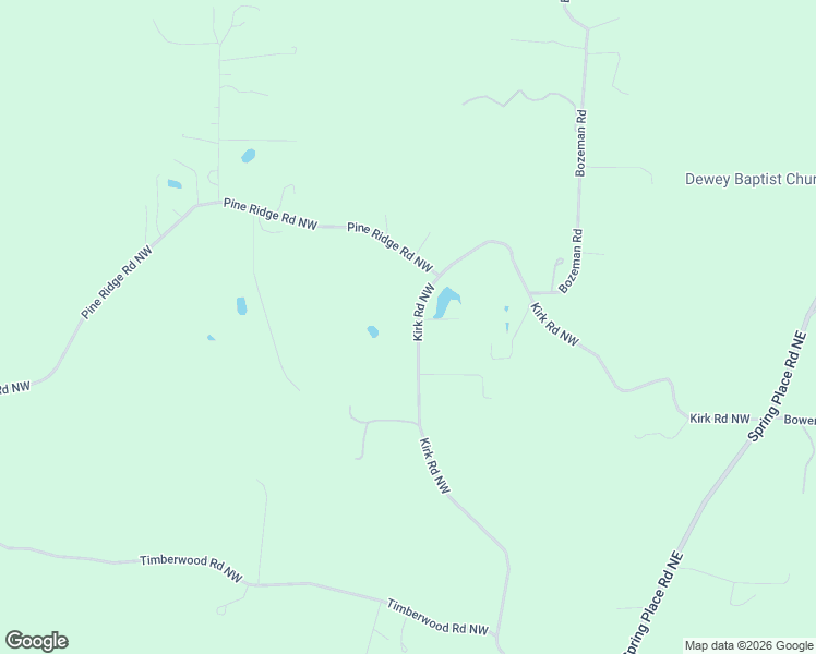 map of restaurants, bars, coffee shops, grocery stores, and more near 235 Kirk Road Northwest in White