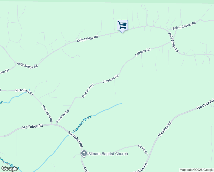 map of restaurants, bars, coffee shops, grocery stores, and more near 7328 Freeman Road in Dawsonville