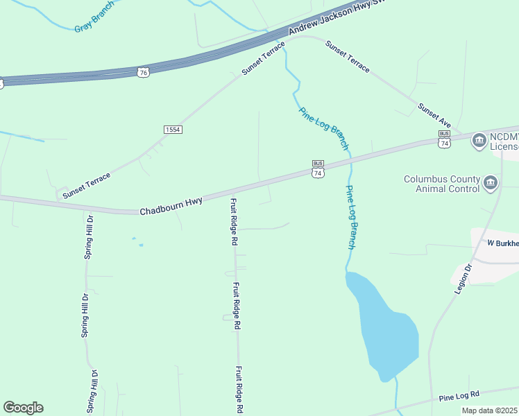 map of restaurants, bars, coffee shops, grocery stores, and more near 115 Lattimore Avenue in Whiteville
