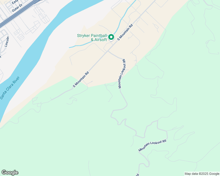 map of restaurants, bars, coffee shops, grocery stores, and more near 17000 South Mountain Road in Santa Paula