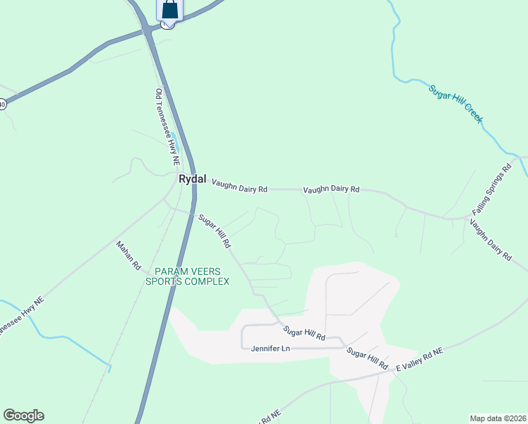 map of restaurants, bars, coffee shops, grocery stores, and more near 151 Sugar Hill Road in Rydal