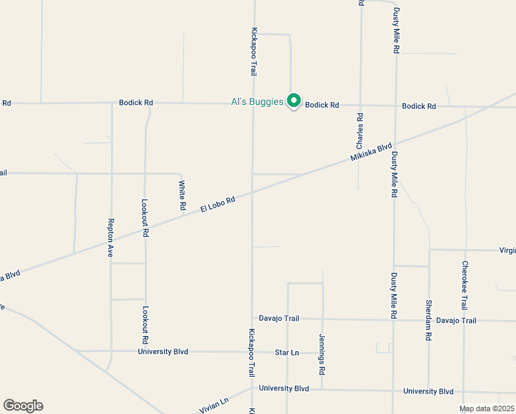 map of restaurants, bars, coffee shops, grocery stores, and more near 4619 Kickapoo Trail in Homestead Valley