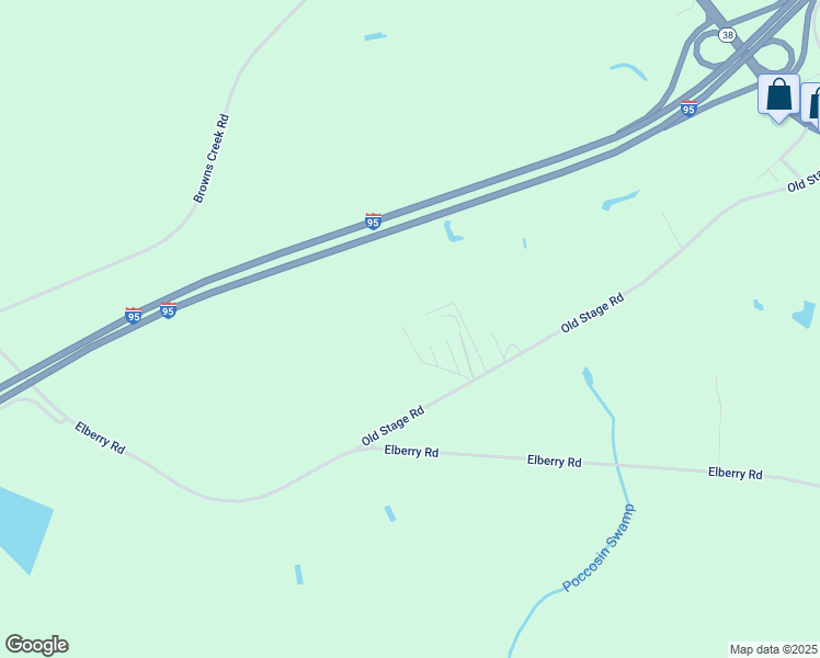 map of restaurants, bars, coffee shops, grocery stores, and more near 275 Old Stage Road in Latta