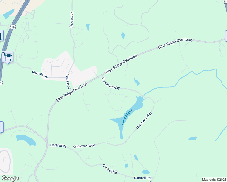 map of restaurants, bars, coffee shops, grocery stores, and more near 6260 Summer Circle in Dawsonville