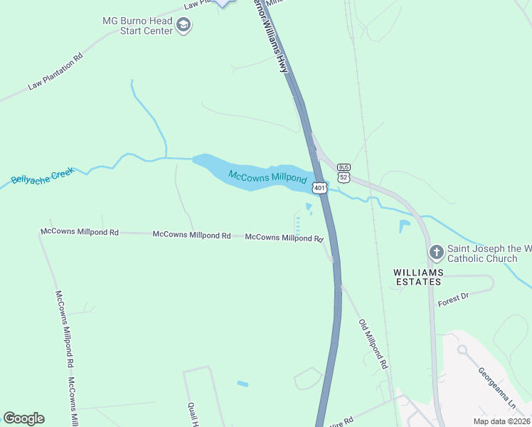 map of restaurants, bars, coffee shops, grocery stores, and more near 308 McCowns Millpond Road in Darlington