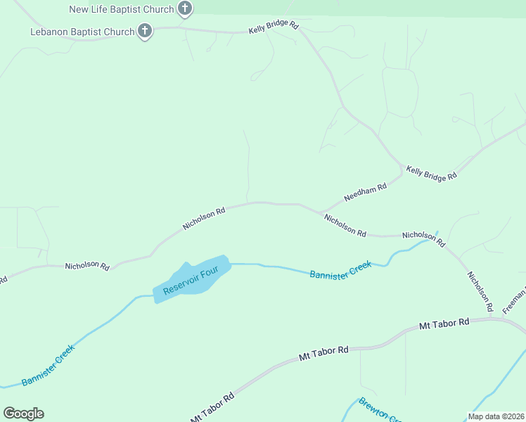 map of restaurants, bars, coffee shops, grocery stores, and more near 7595 Nicholson Road in Cumming