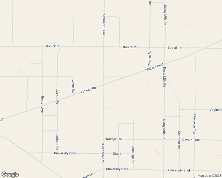 map of restaurants, bars, coffee shops, grocery stores, and more near 4619 Kickapoo Trail in Homestead Valley
