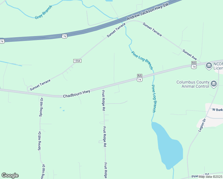 map of restaurants, bars, coffee shops, grocery stores, and more near 115-201 Lattimore Avenue in Whiteville